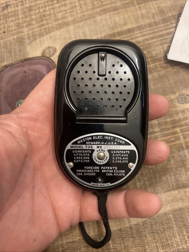 Weston Master II Universal Exposure Meter Model 735 w/ Original Leather Case