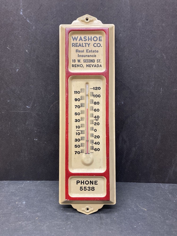 Reno Nevada Advertising Thermometer REDUCED 50%