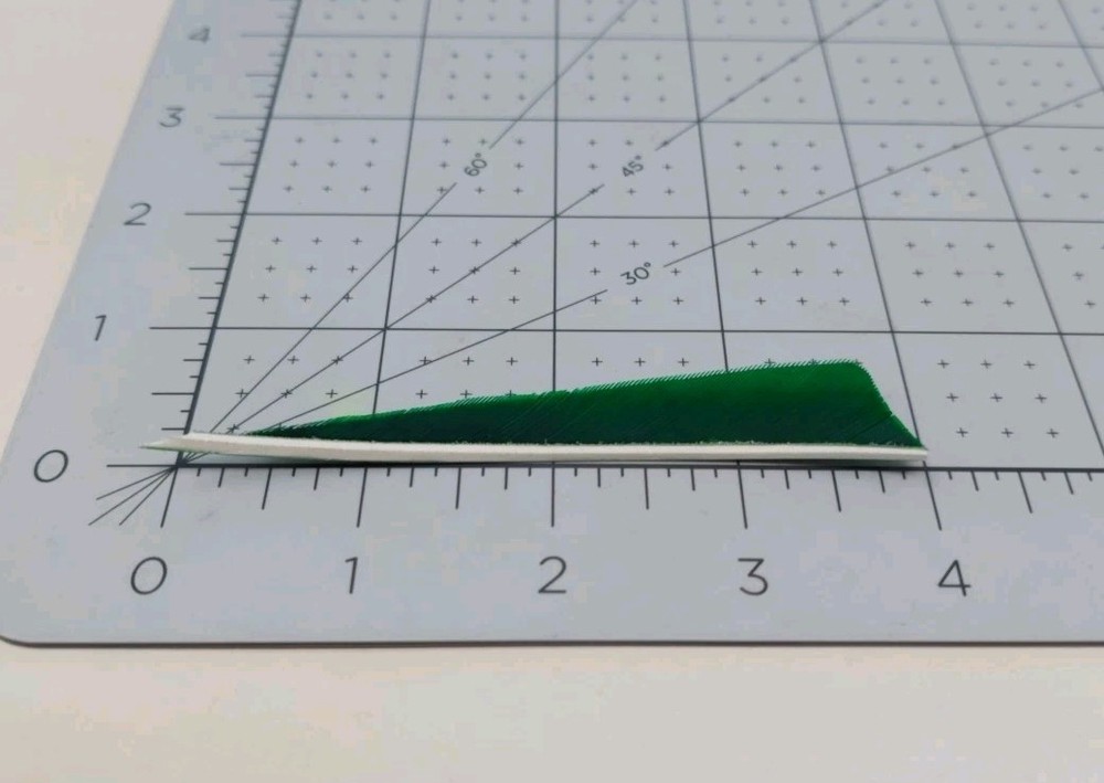 100 Pack Bullseye Archery Feathers 4" Right Wing: Shield Solid Martin Green