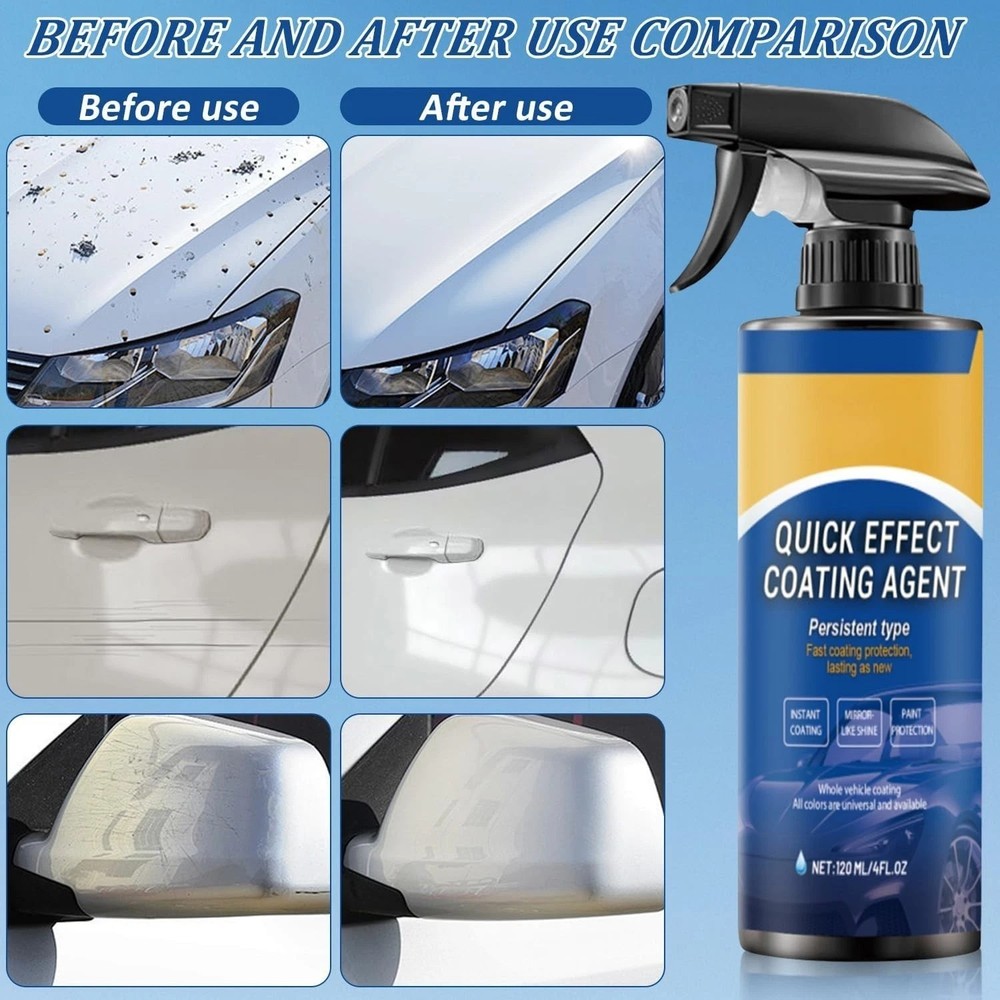 Advanced Car Quick-Acting Coating Agent Spray, Car Coating Spray, Quick Effect..