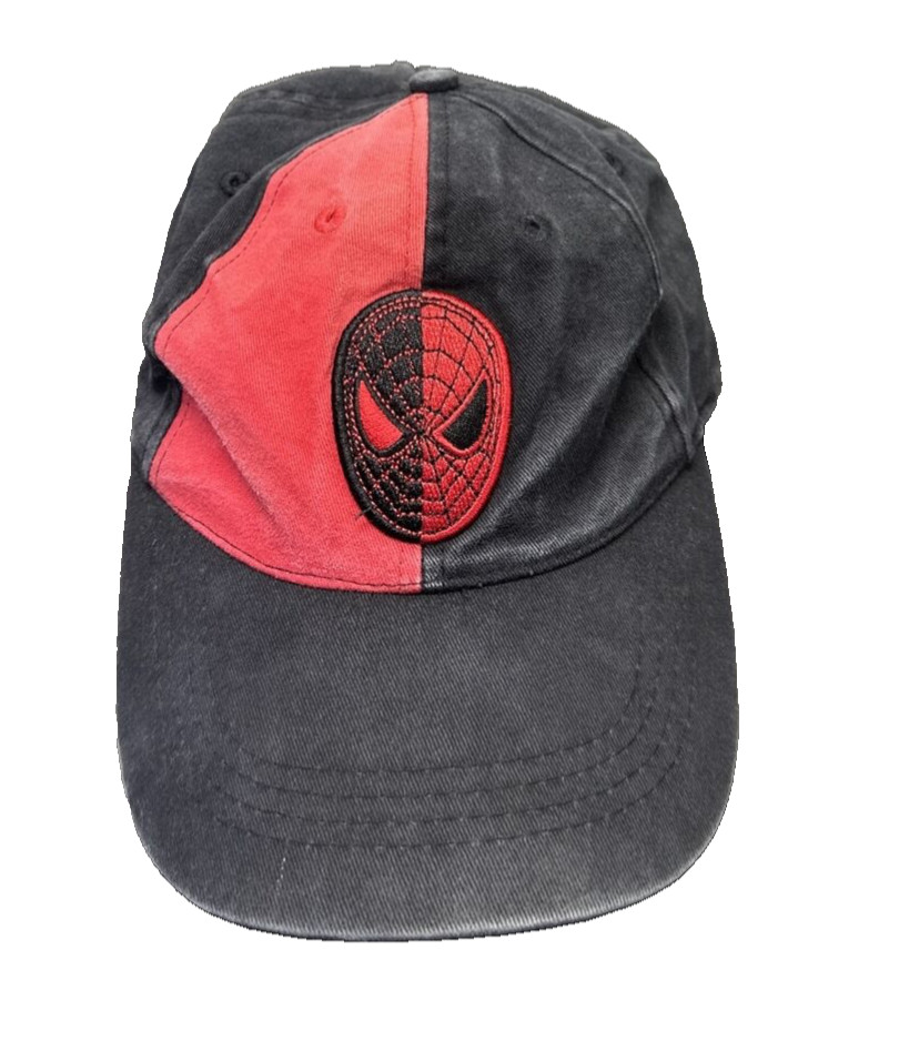 Spiderman Marvel Comics Adjustable Hat/Cap 2007, Hook & Loop, 100% Cotton Red/Bl