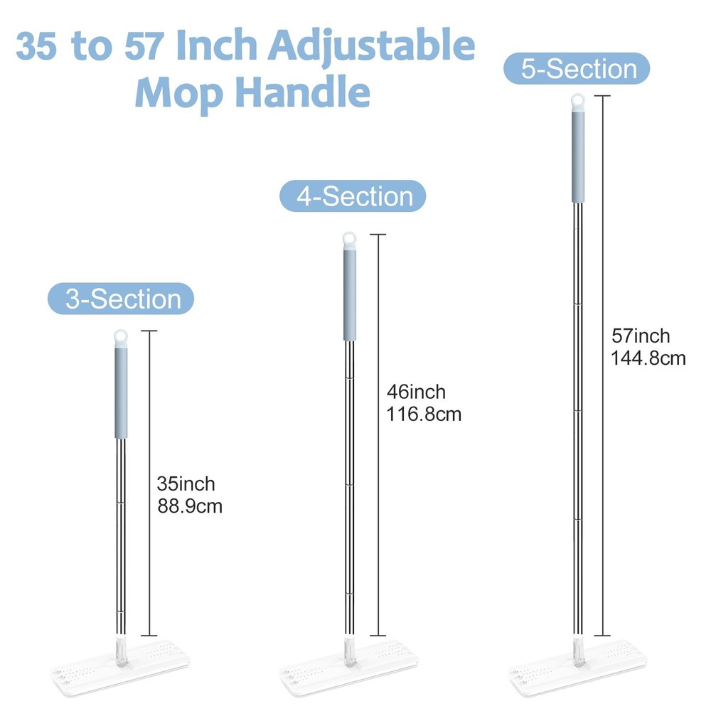 Mop Handle Extension Rods, for Extending Flat Mop, Mop Replacement Handle, Ad...
