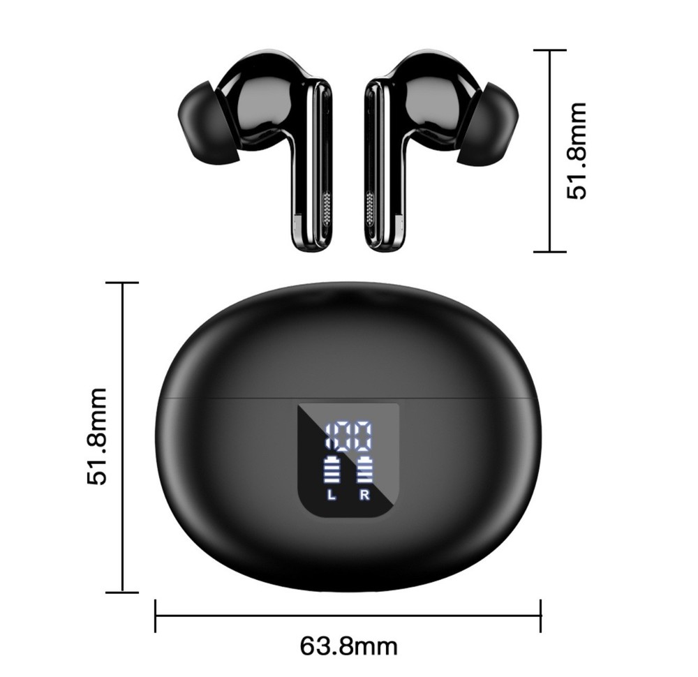 Bluetooth 5.3 Translator Earbuds Mic ANC – iPhone 15, Pixel 9, Galaxy S24
