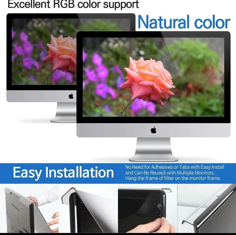 NUSIGN 24 inch Easy Hang Blue Light Blocking Screen Protector Panel