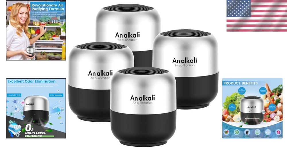 Ultimate 4-Pack Refrigerator Deodorizer – 10- Odor Solution for Every Space