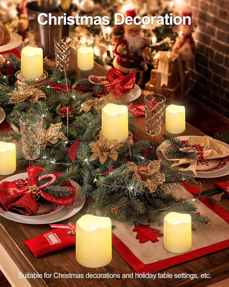 Flameless LED Tea Lights, 24-Pack