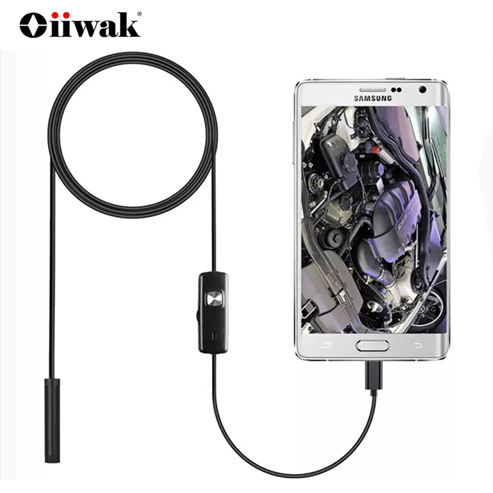 7mm 6.6ft 6 LEDS Endoscope Camera Car Mini Borescope Soft Wire for Android USB