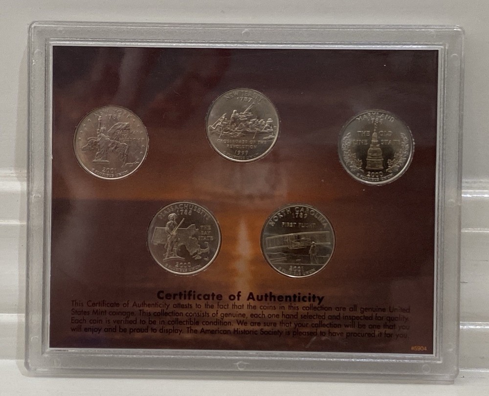 Colorized Lighthouse State Quarter Coin Collection