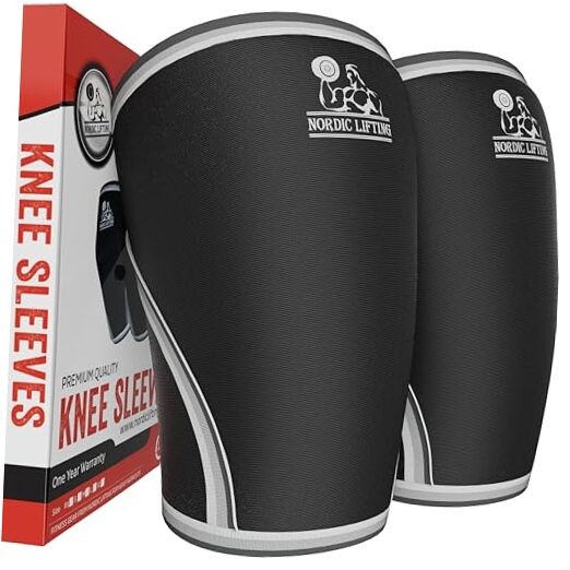 7mm Neoprene Knee Sleeves (1 Pair) Support & Compression for Small Black