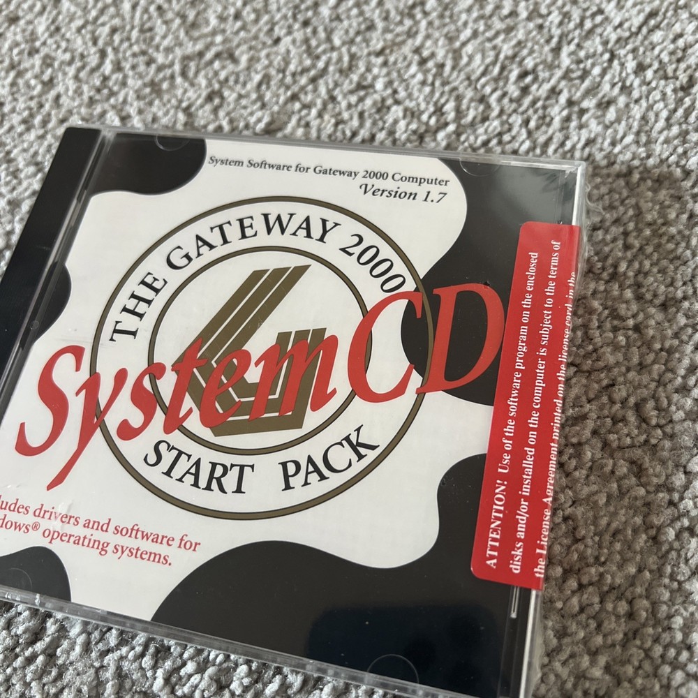 Gateway Start Pack Version 1.7 System CD 2000 Computer Software Drivers gateway