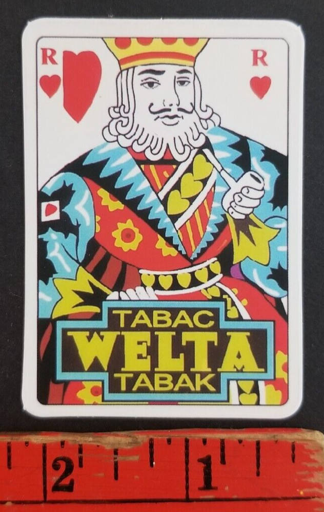 Tabac Welta Tabak King Skateboard Sticker Card
