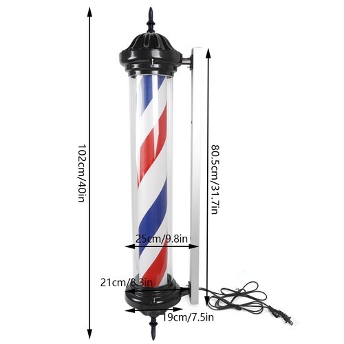 Professional Barber Rotating Light for Hair Salons - Wall Mount Design