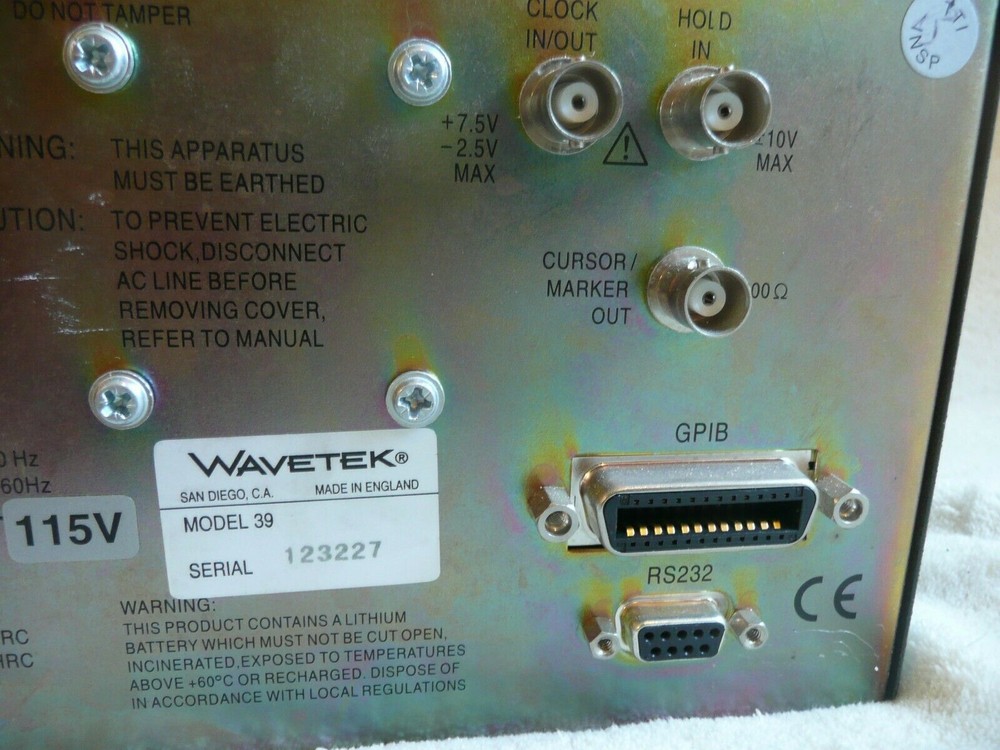 Wavetek Model 39 30MS/S Universal Waveform Generator 18-28C.Tested Make Offer!!!