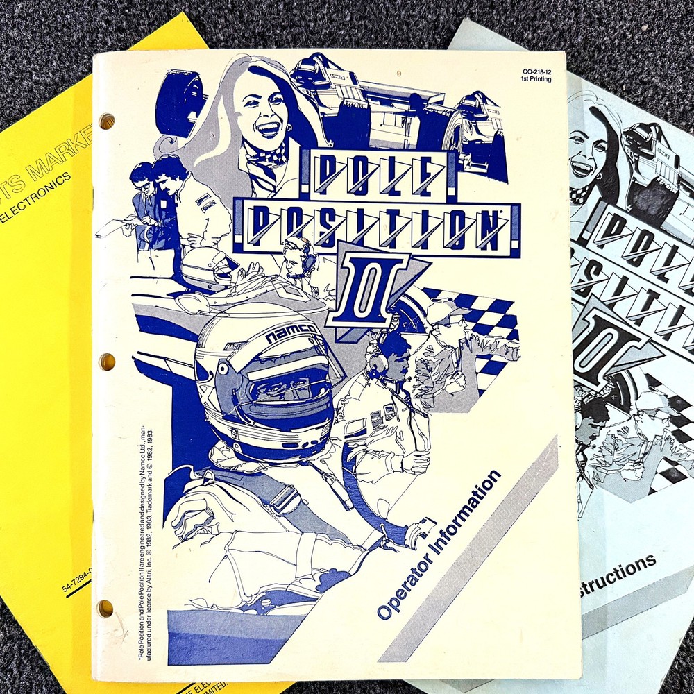 Atari Pole Position II Arcade Video Game Manual Schematics ORIGINAL