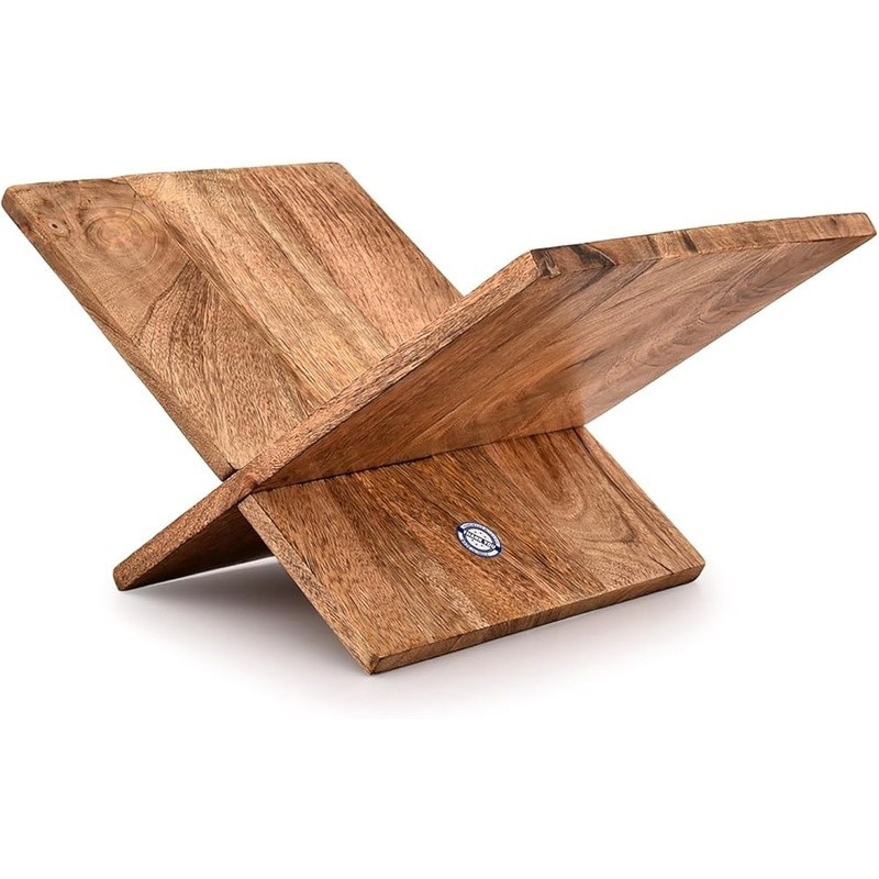 Handmade Mango Wood Decorative Book Holder Stand Kitchen Study Office Display US