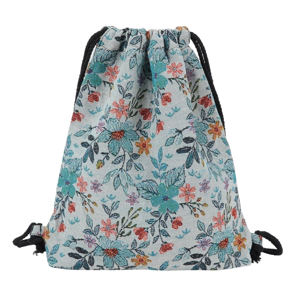 Van Caro Bohemian Drawstring Backpack Light Cinch Bag Gym Sack String Bag