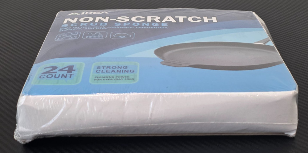AIDEA Non Scratch Scrub Sponge for Non-Stick Cookware 24 Count Pack