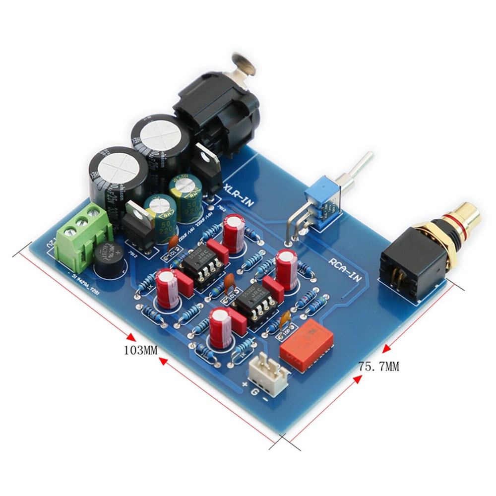 1pc Balanced Unbalanced Input to Balanced Output Card （Mono）