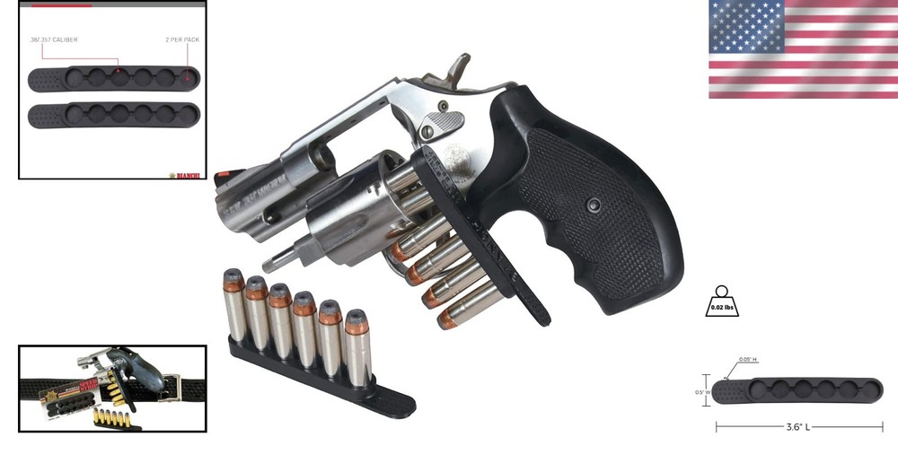 Portable Black Nylon Speed Strips - Efficient Loading Device for Revolvers