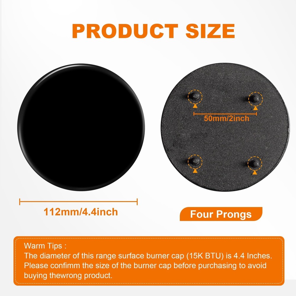 New Upgraded WB28K10222 Range Surface Large Burner Cap Replacement ... Fast Ship