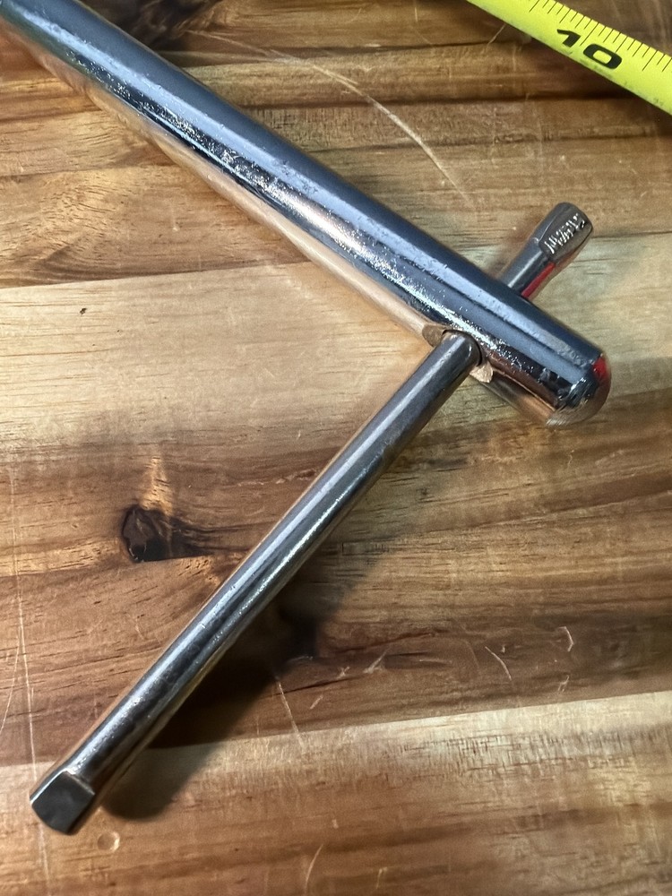 Vintage Adjustable Basin Wrench Plumbing Tool with T-Handle