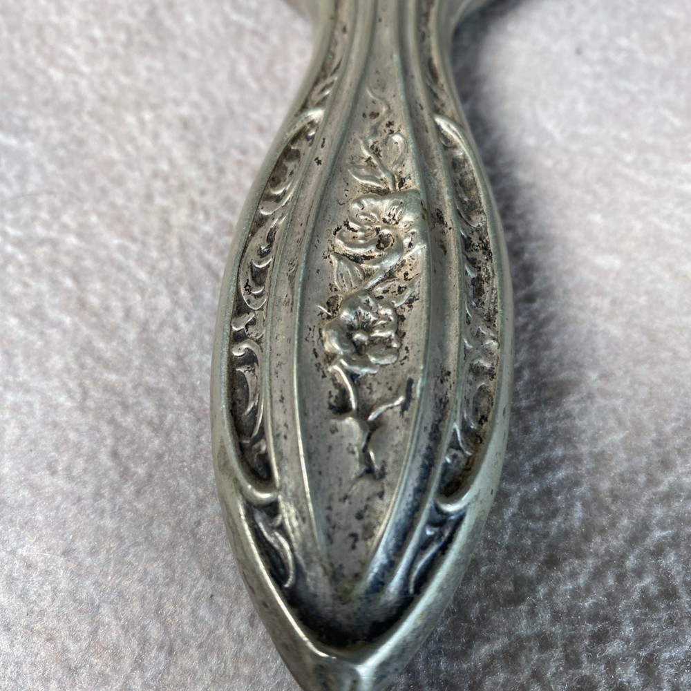 Bristol Silver Handheld Mirror Antique