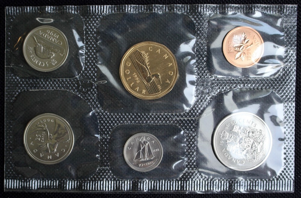 1996 CANADA PROOF LIKE COIN SET with COA & Envelope