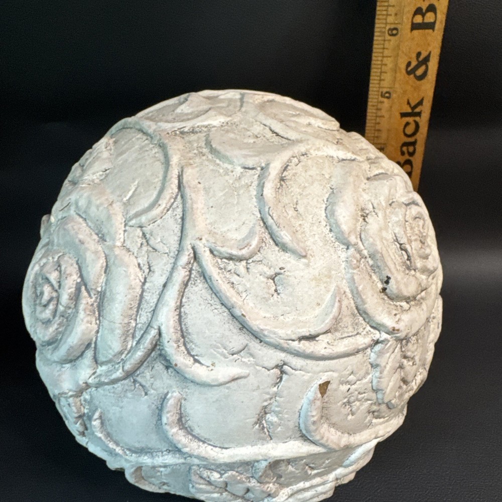 Rose Garden Ball Sphere With Flat Bottom Approximately 5x5”