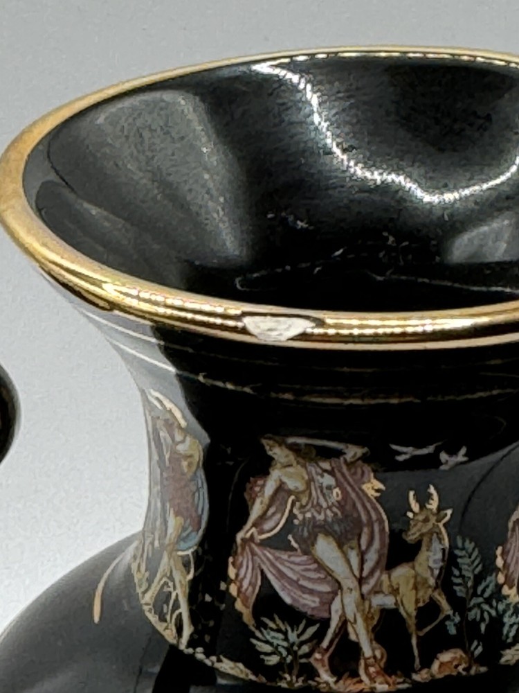 2 -Studio Ceramic 24k Gold Greek Made Vase’s