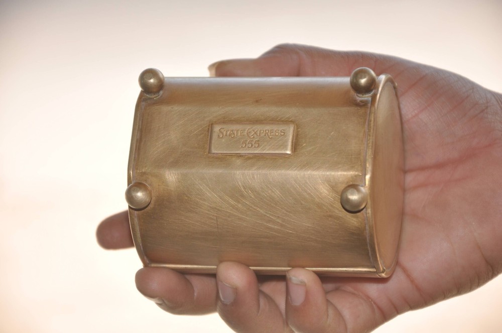 Vintage Cylindrical Shape 555 State Express Fine Quality Cigarette Box/Case