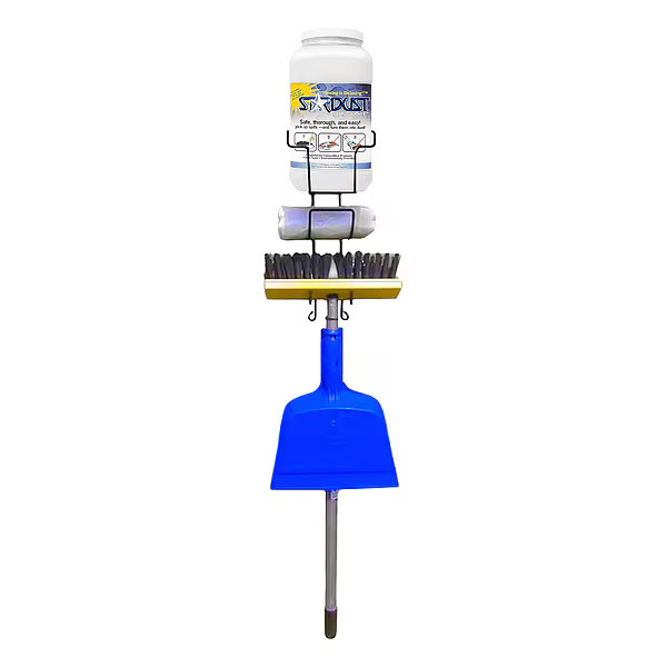 Spill Control Station, 1 gal Volume Absorbed per Kit, Wall Mounted Rack, Gray,