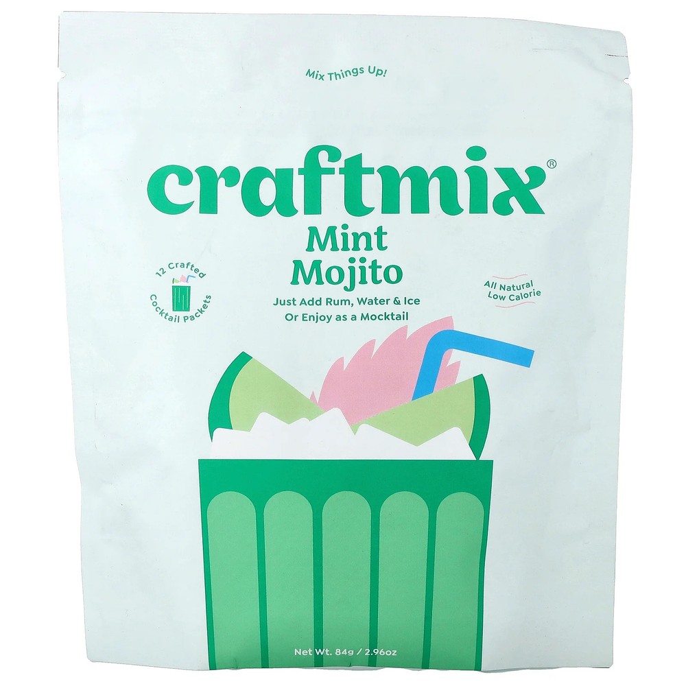 Cocktail Mix Packets, Mint Mojito, 12 Packets, 2.96 oz (84 g)