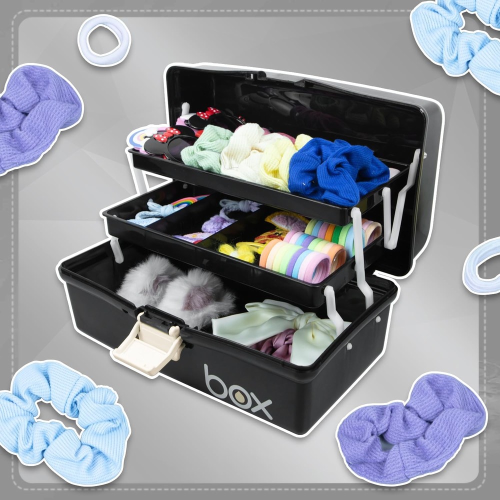 12in Three-Layer Multipurpose Storage Box Organizer Folding Tool Box/Art & Cr...
