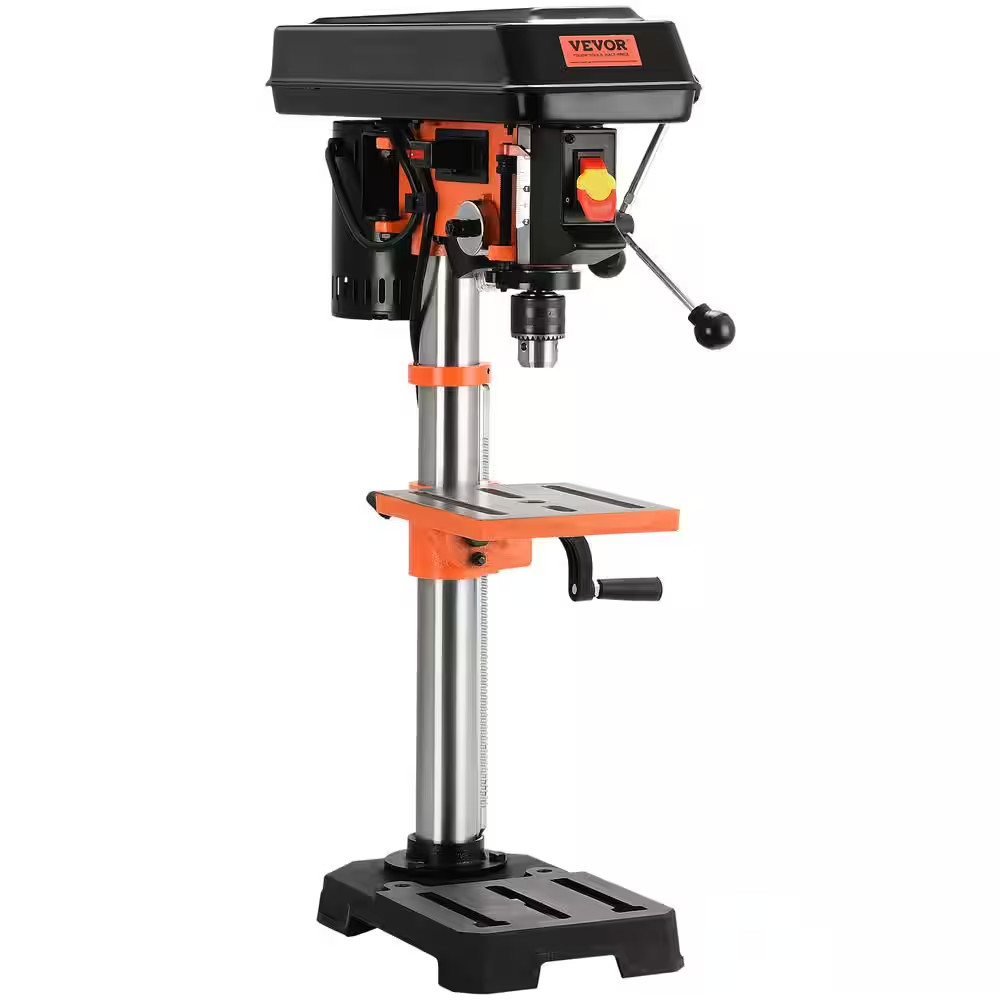 10 In. Benchtop Drill Press 3.2 Amp 5-Speed Cast Iron Bench Drill Press Tabletop