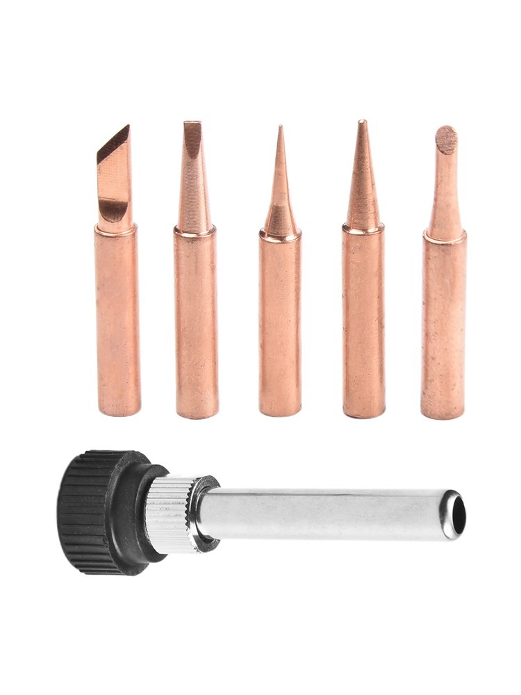 Reliable Copper Soldering Iron Tips 6pcs Tips for Professional Soldering Work