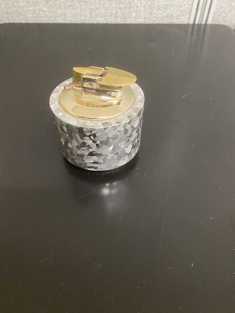 Ronson Varaflame Luralite Gold Silver Table Lighter NOT Tested