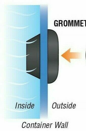 HYDRO FLOW Rubber Grommet, 1/2" inside diam 50 pack hydroponics irrigation