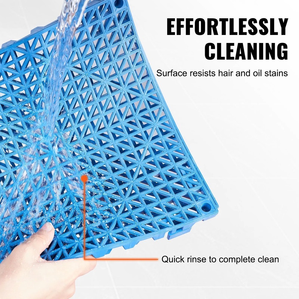 Interlocking Tile 50PCS Blue, Drainage Tiles 12" x 12" Splicing, Soft PVC