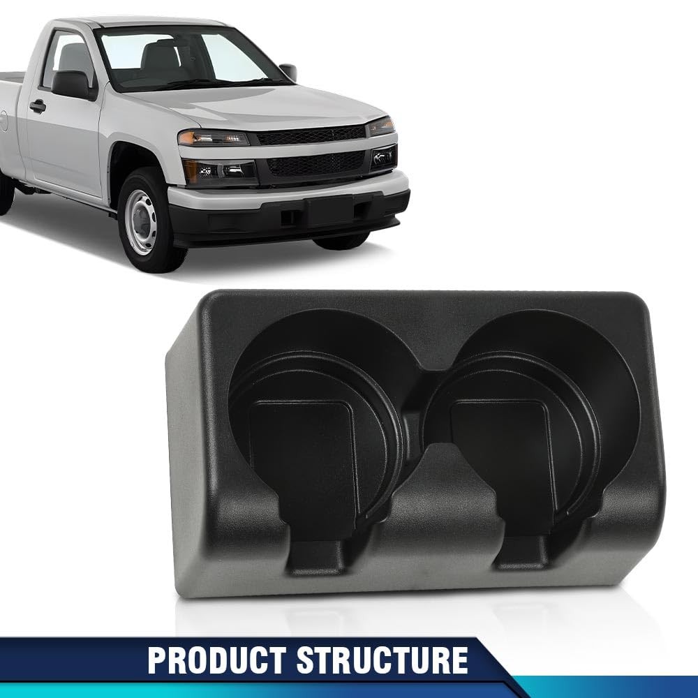 Bench Seat Dual Cup Holder Center Console Insert Double Storage Front Rear Co...