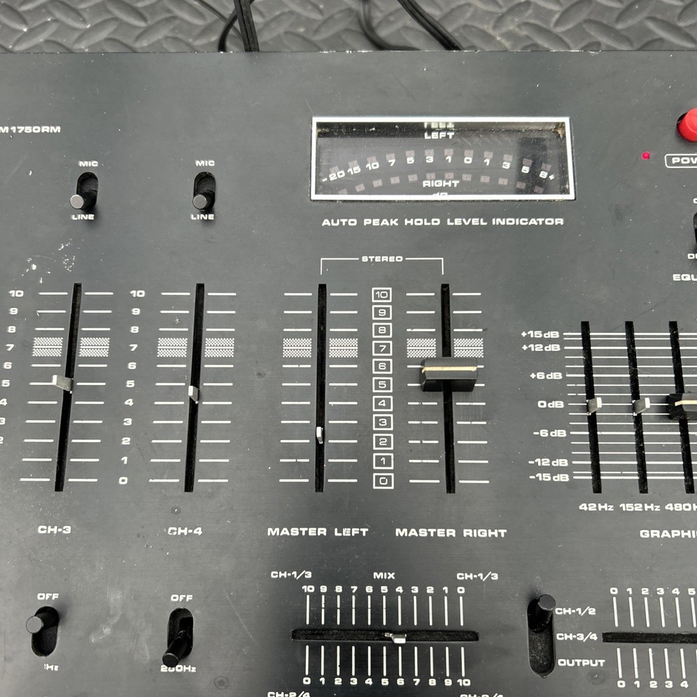 Numark PPD DM1750RM Preamp DJ Mixer with Equalizer Limited Testing