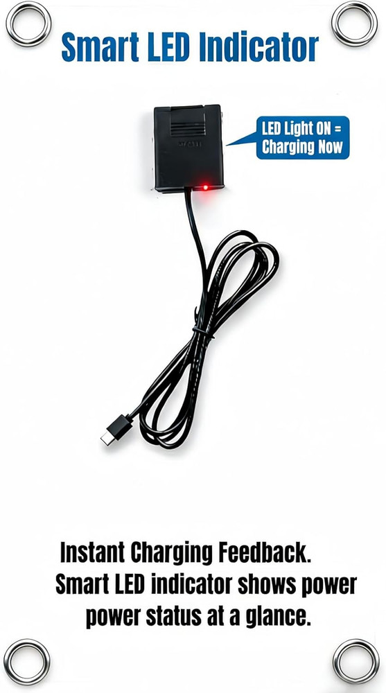 15W 5V Solar Panel 2.0, Flexible & Waterproof USB C Solar Charger with Micro-Usb