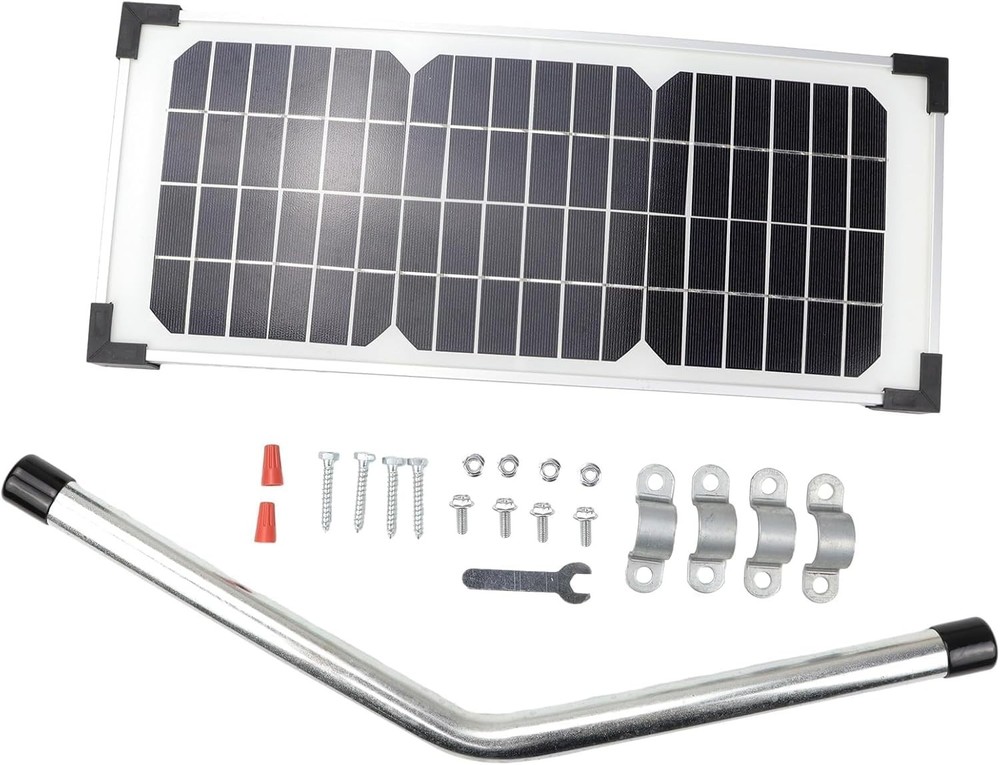 FM123 10 Watt Solar Panel Kit, Fit for Mighty Mule Automatic Gate Openers