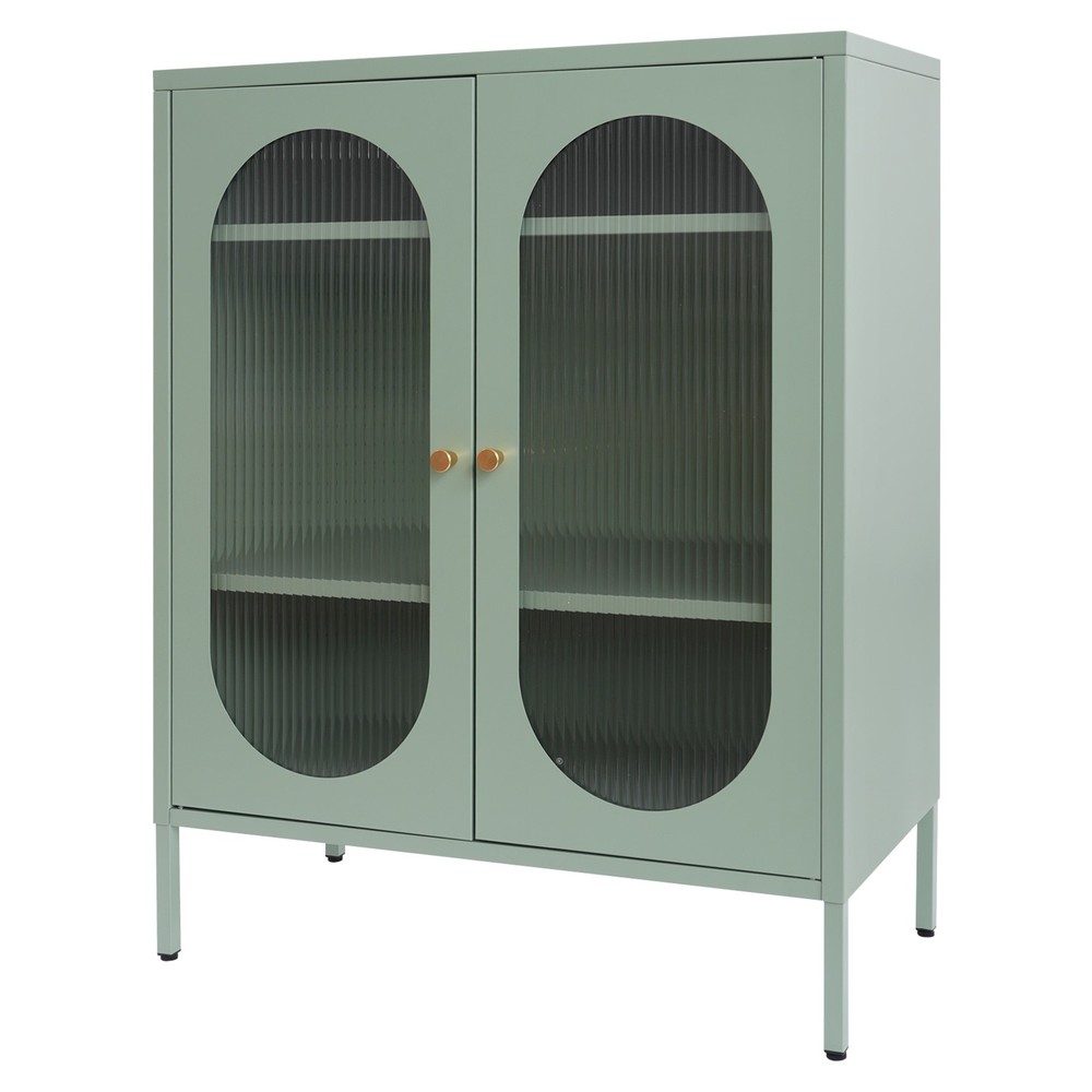 Stylish Storage Cabinet with Glass Doors - Elegant Buffet & Sideboard
