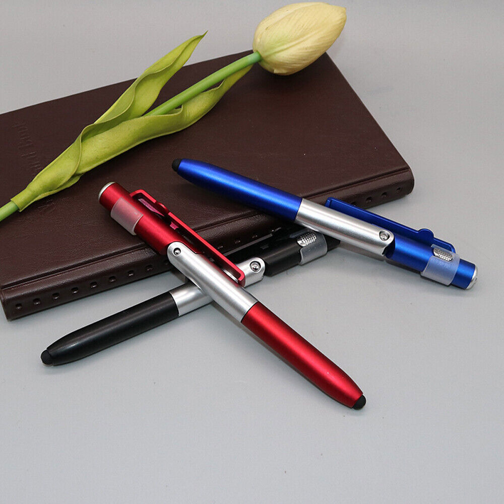 4 in 1 Multi-functional LED Light Screen Stylus Touch Ballpoint Pen Folding