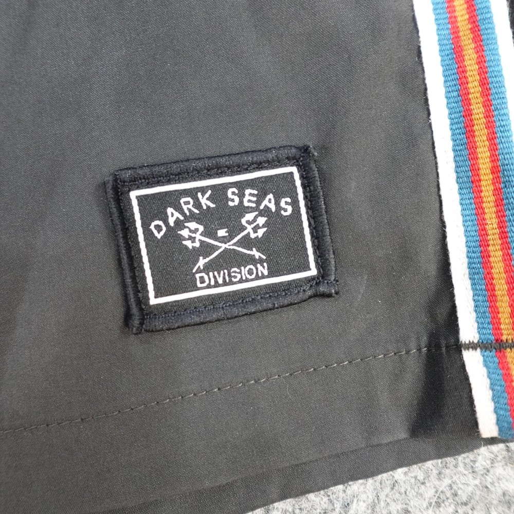 Dark Skies Swim Shorts 34 Gray Blue Trunks Solid Drawstring