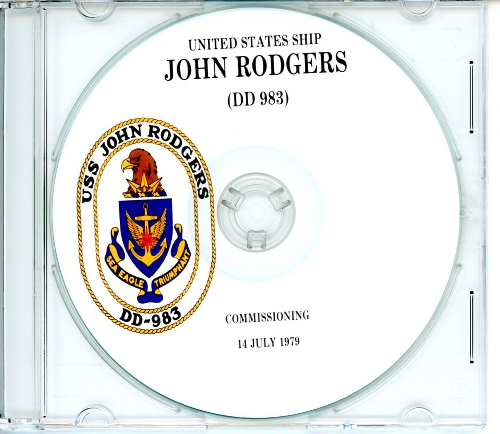 USS John Rodgers DD 983 Commissioning Program 1979 Navy Plank Owners