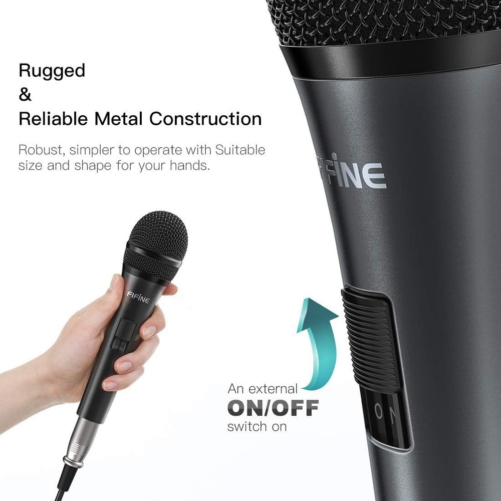 Dynamic Karaoke Microphone with 14.8ft Cable - Perfect for Live Performances