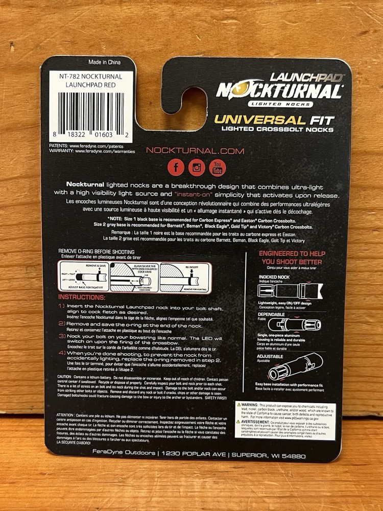 The Nockturnal Launchpad Crossbow Nock - Red - 3 Pack