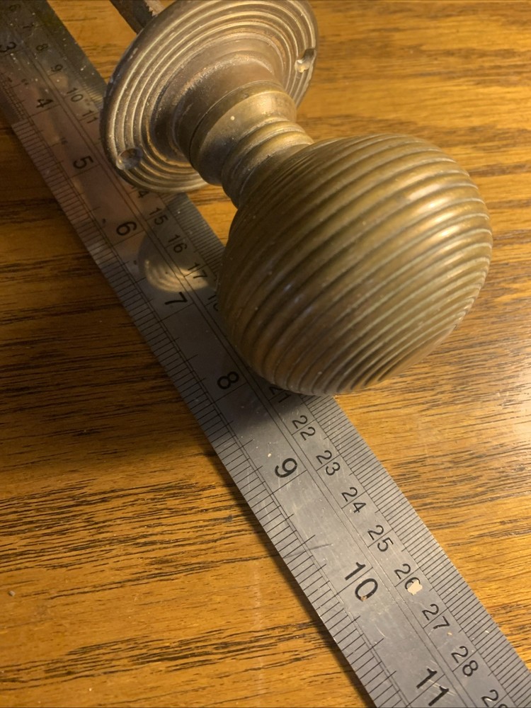 Antique Brass Beehive Door Knob Handle (11)