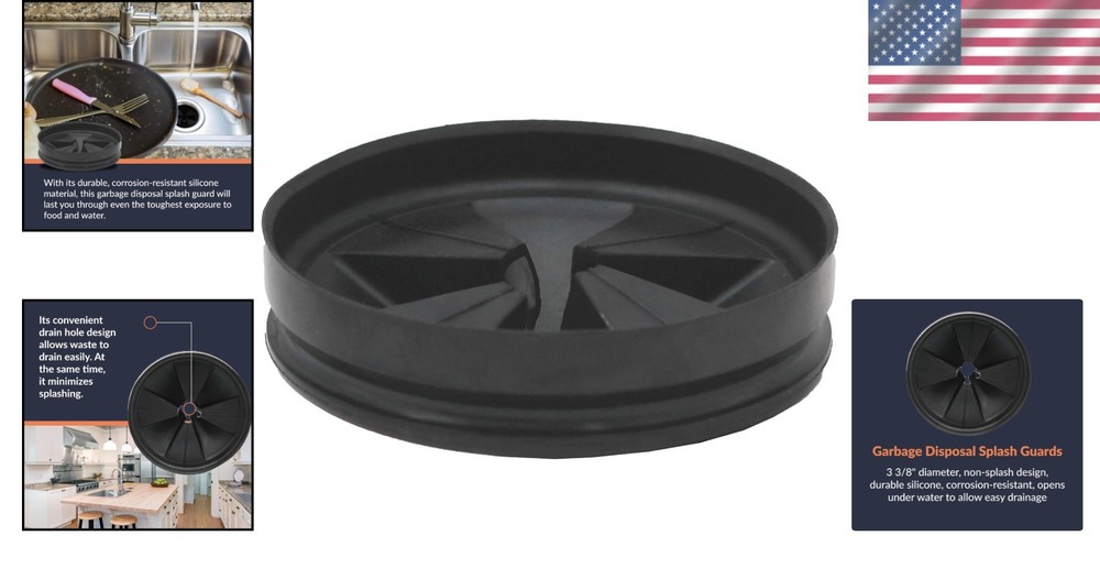 Durable 3-3/8-in. Splash Guard for Garbage Disposal: Minimizes Mess and Splashes